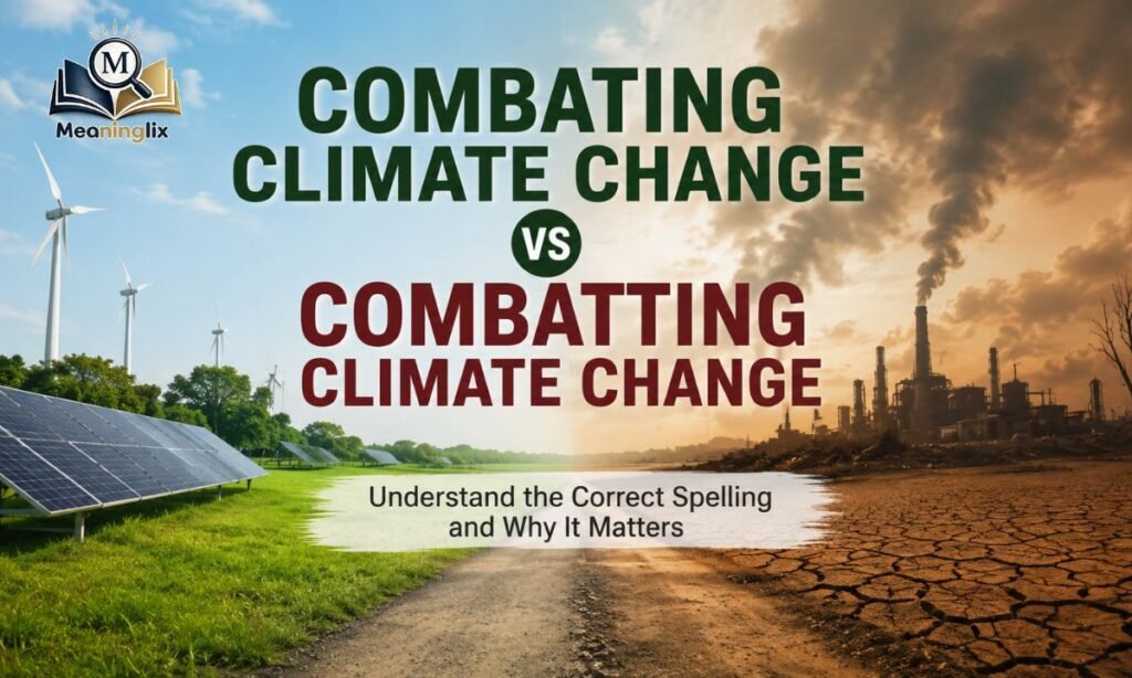 Combating Climate Change vs Combatting Climate Change