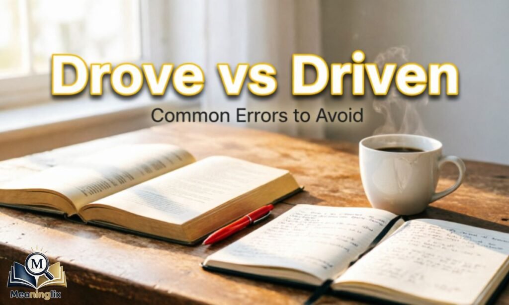 Common Errors to Avoid With Drove vs Driven