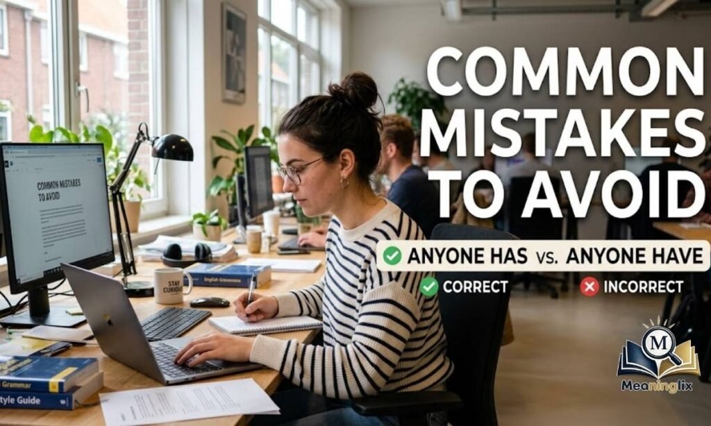 Common Mistakes to Avoid ( Anyone Has vs Anyone Have)