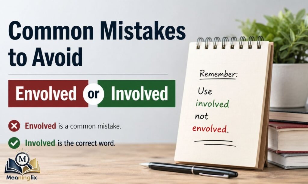 Common Mistakes to Avoid ( Envolved or Involved )