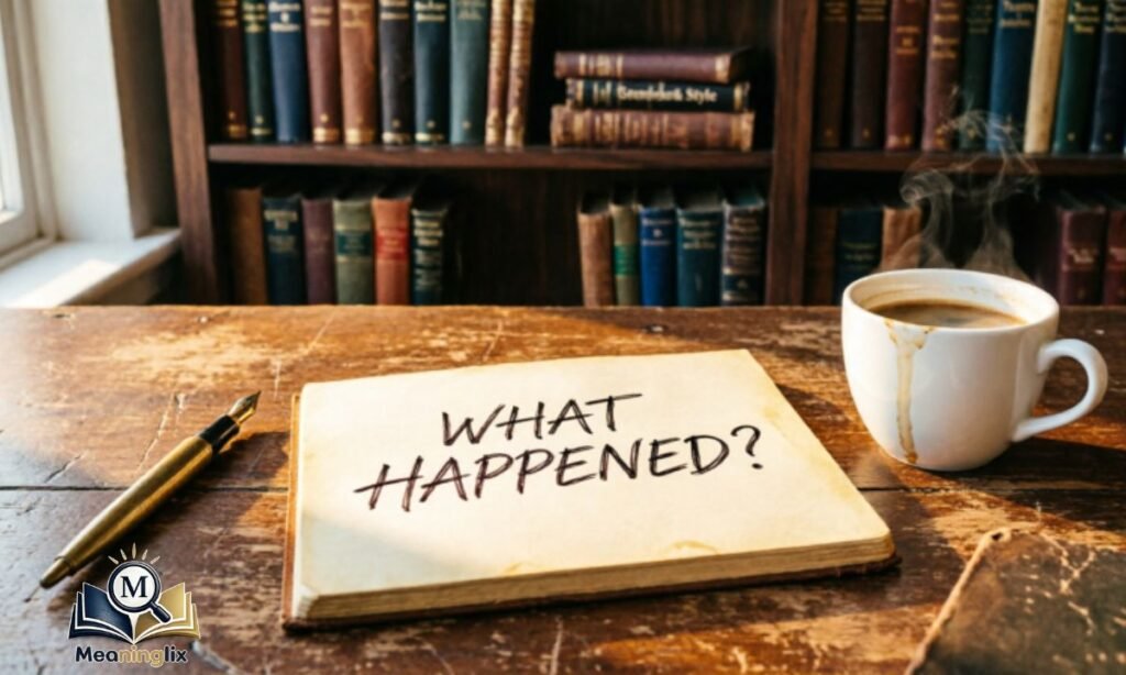 How to Use What Happened Correctly