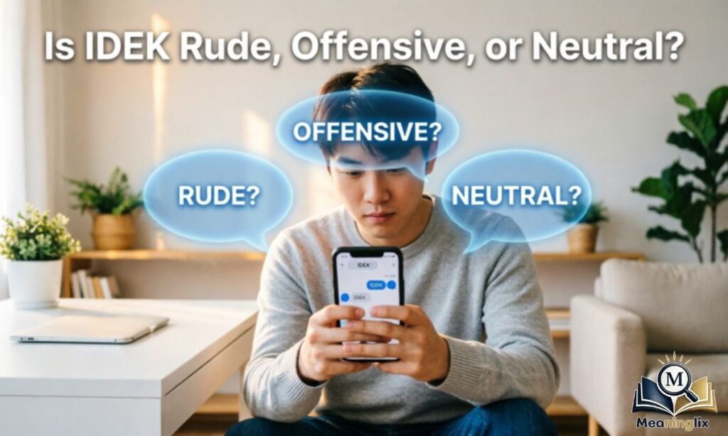 Is IDEK Rude, Offensive, or Neutral