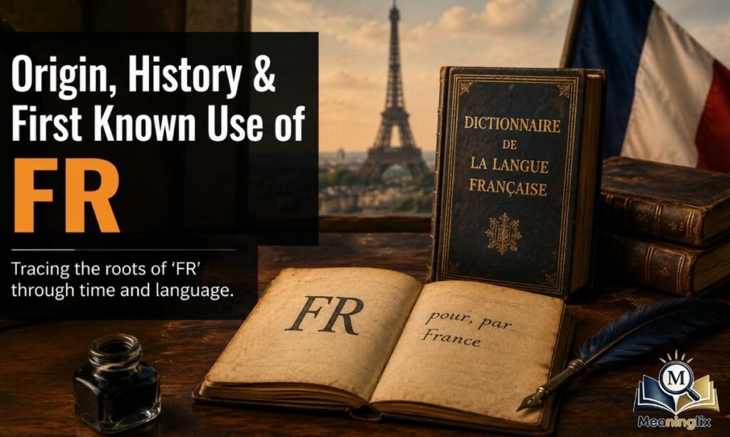 Origin, History & First Known Use of FR