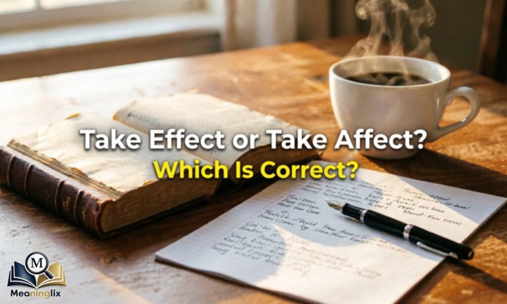Take Effect or Take Affect Which Is Correct