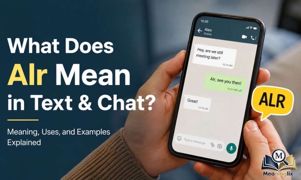 What Does Alr Mean in Text & Chat
