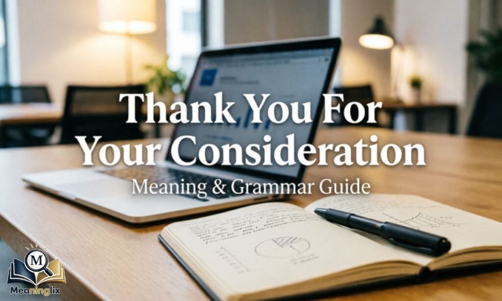 When We Use Thank you for your Consideration Meaning