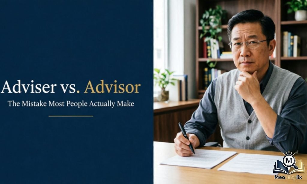 Adviser vs. Advisor The Mistake Most People Actually Make