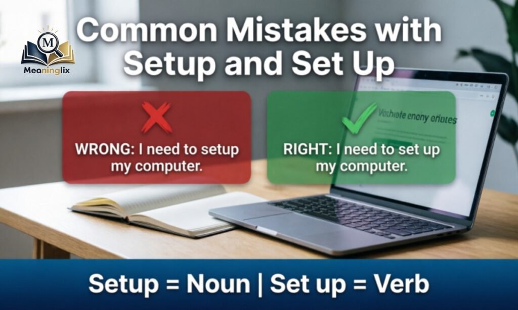 Common Mistakes with Setup and Set Up