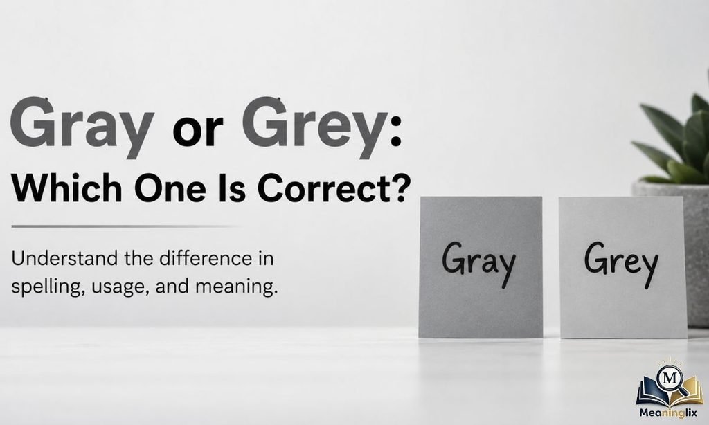 Gray or Grey Which One Is Correct