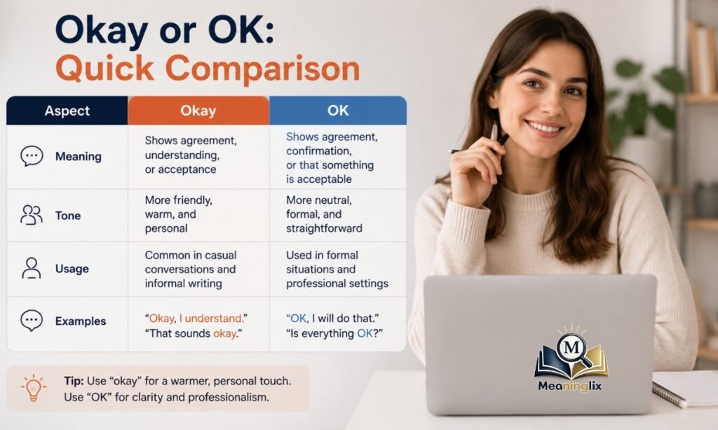 Okay or OK Quick Comparison