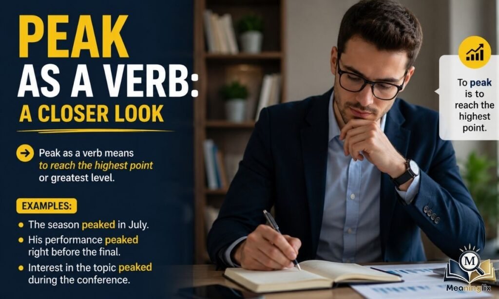 Peak as a Verb A Closer Look