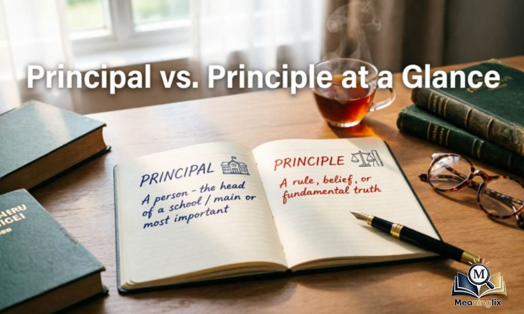 Principal vs Principle at a Glance