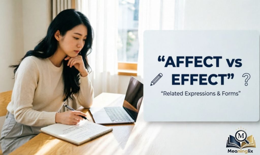 Related Expressions and Forms Affect vs. Effect