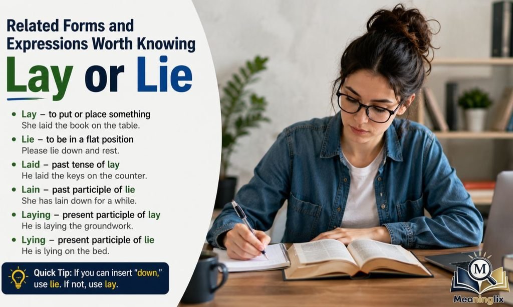Related Forms and Expressions Worth Knowing Lay or Lie