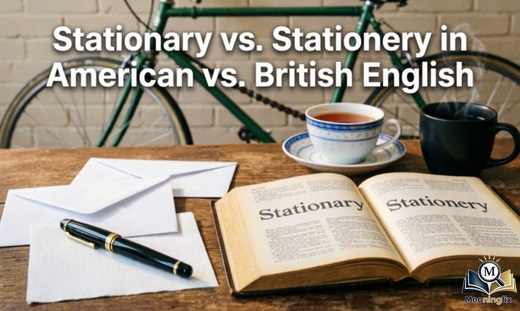 Stationary vs Stationery in American vs. British English