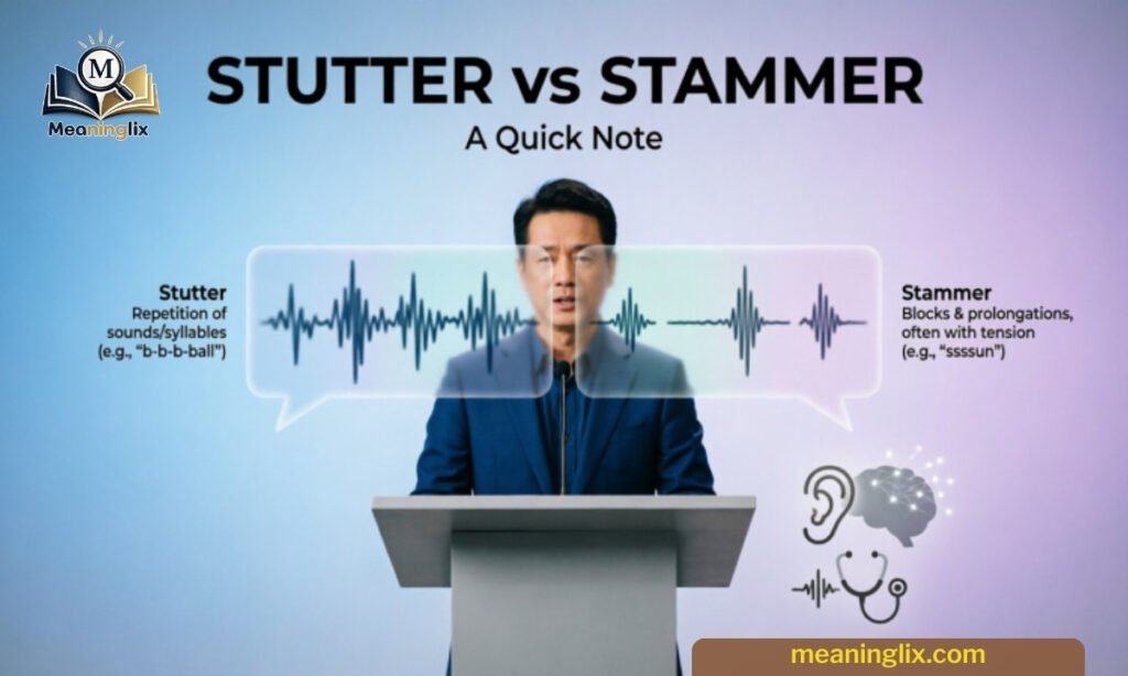 Stutter vs Stammer A Quick Note
