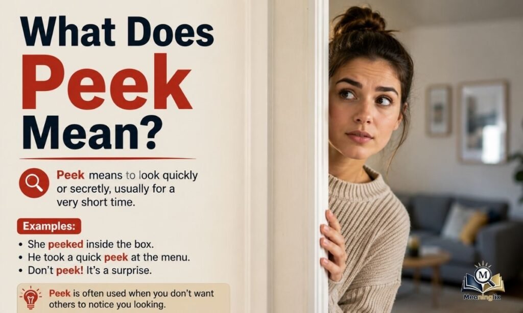 What Does Peek Mean