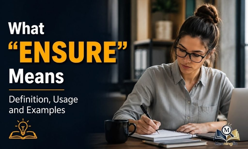 What Ensure Means