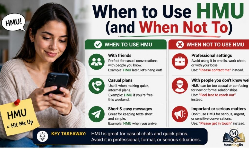 When to Use HMU (and When Not To)