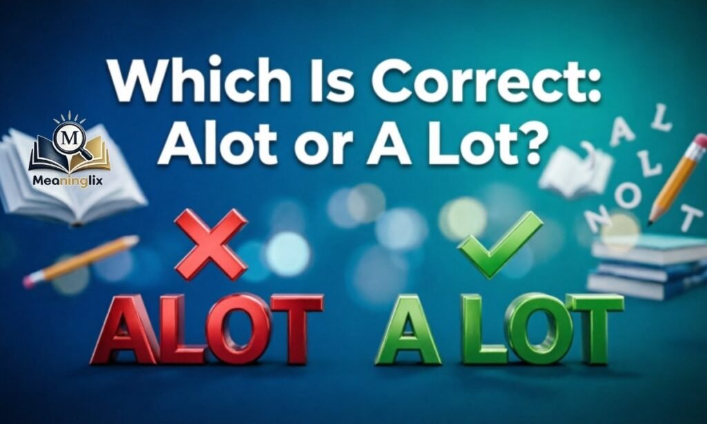Which Is Correct Alot or A Lot