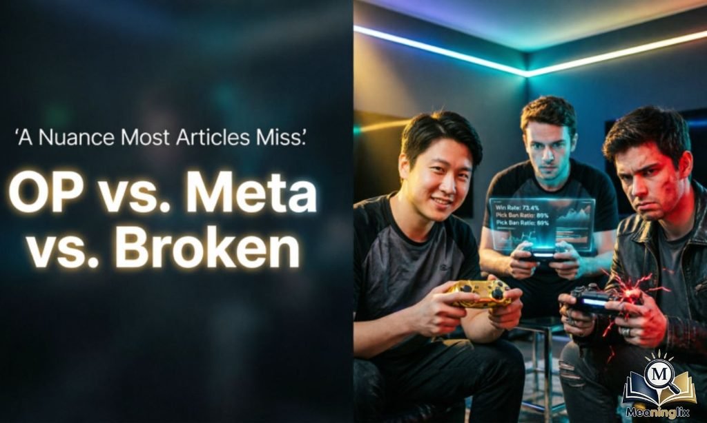 A Nuance Most Articles Miss OP vs. Meta vs. Broken