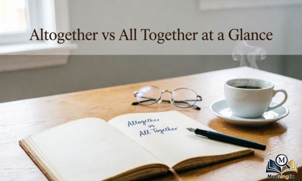 Altogether vs All Together at a Glance