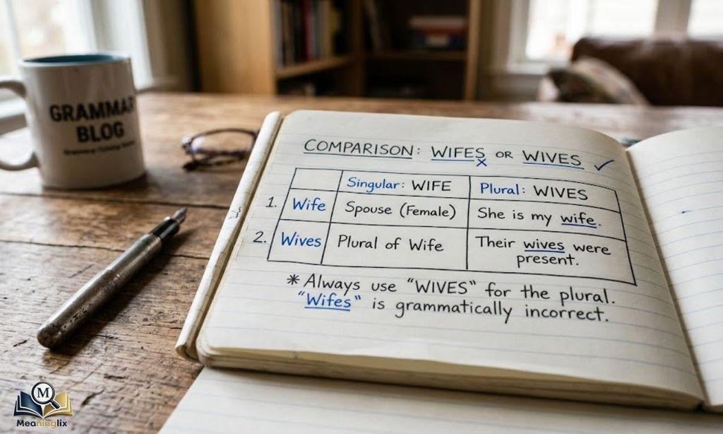 Comparison Table Wifes or Wives