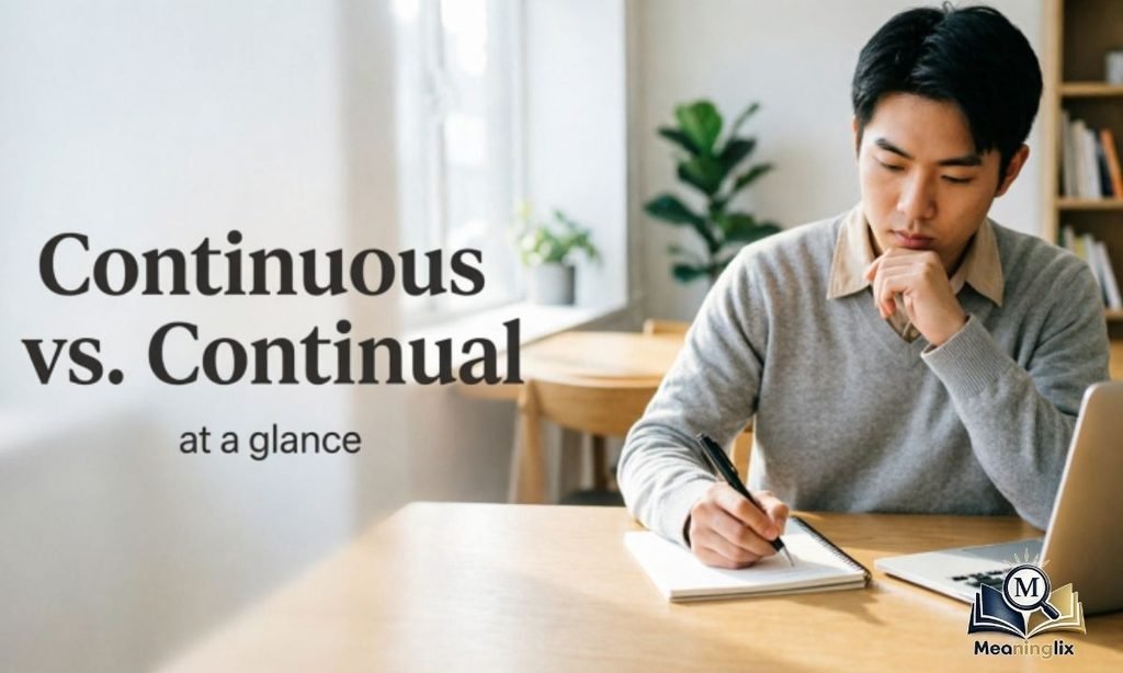Continuous vs. Continual at a Glance