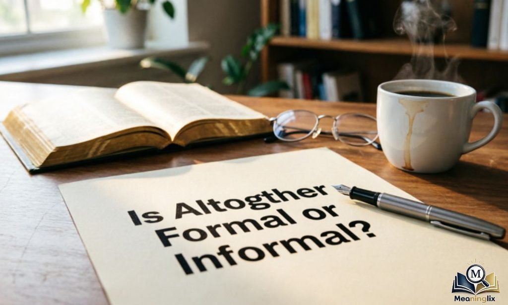 Is Altogether Formal or Informal
