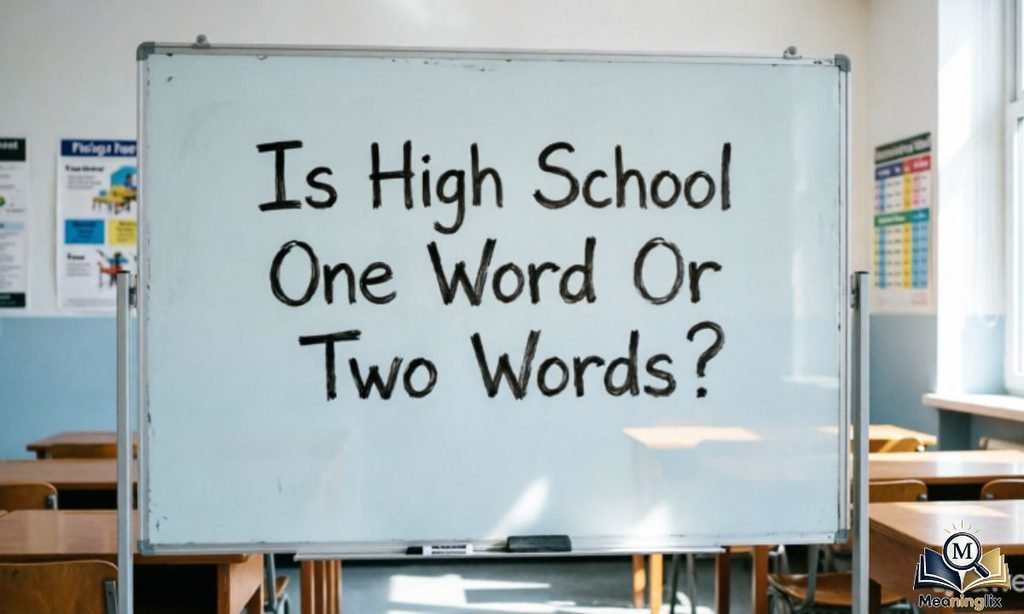 Is High School One Word Or Two Words