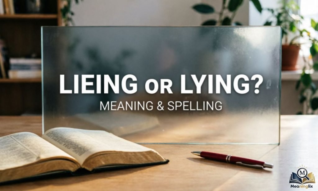 Lieing Or Lying Meaning
