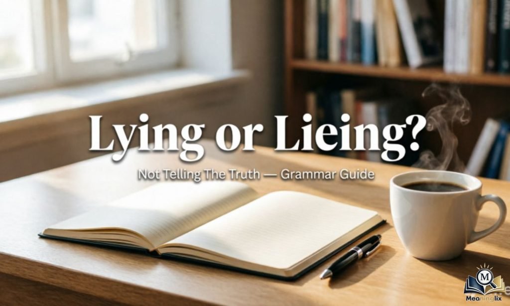 Lieing Or Lying Not Telling The Truth
