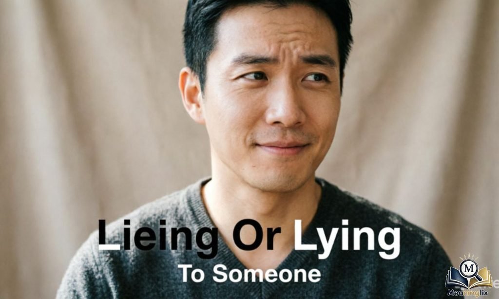 Lieing Or Lying To Someone