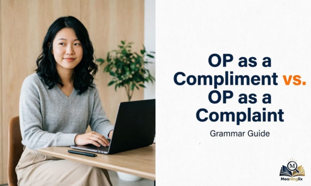OP as a Compliment vs. OP as a Complaint