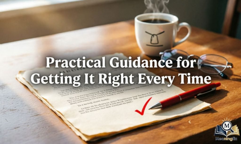 Practical Guidance for Getting It Right Every Time