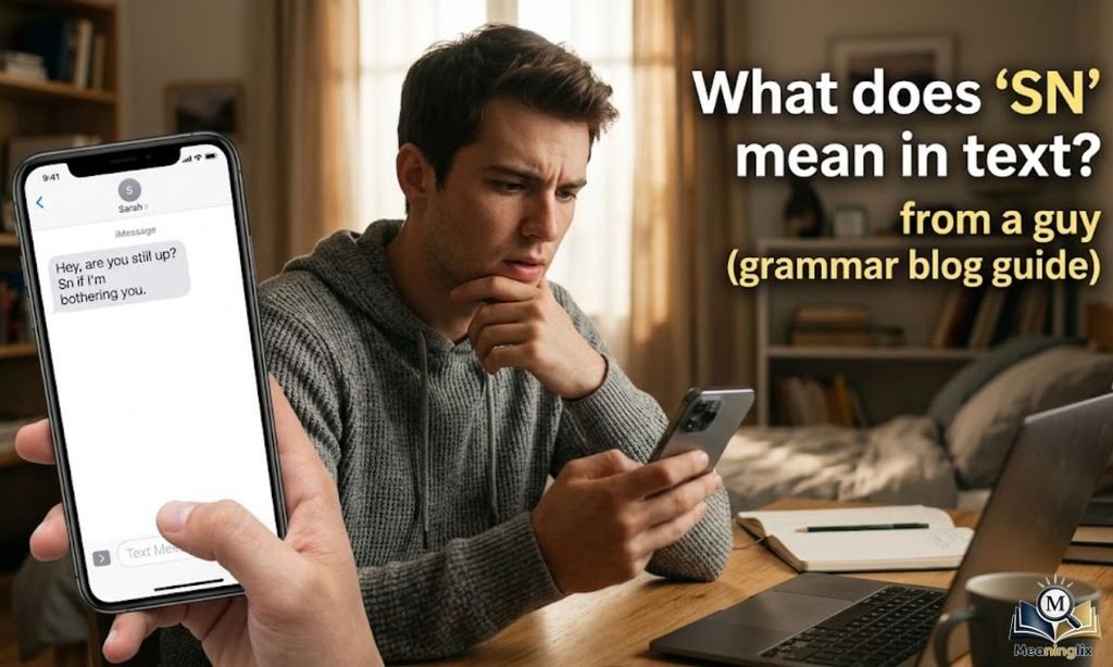 Sn meaning in text from a guy