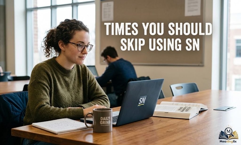 Times You Should Skip Using SN