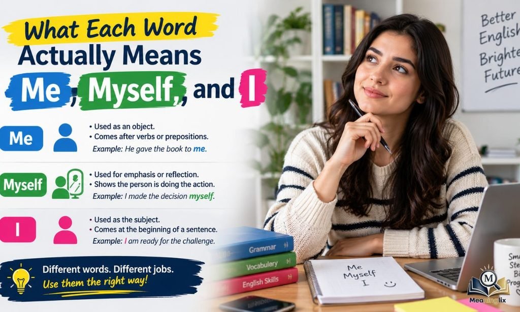 What Each Word Actually Means Me, Myself, and I