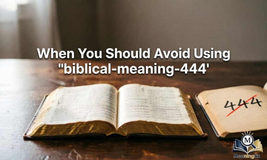 When You Should Avoid Using "biblical-meaning-444"