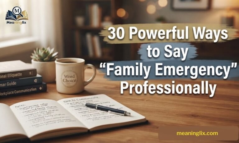 30 Powerful Ways to Say Family Emergency Professionally