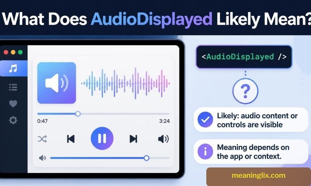 What Does AudioDisplayed Likely Mean